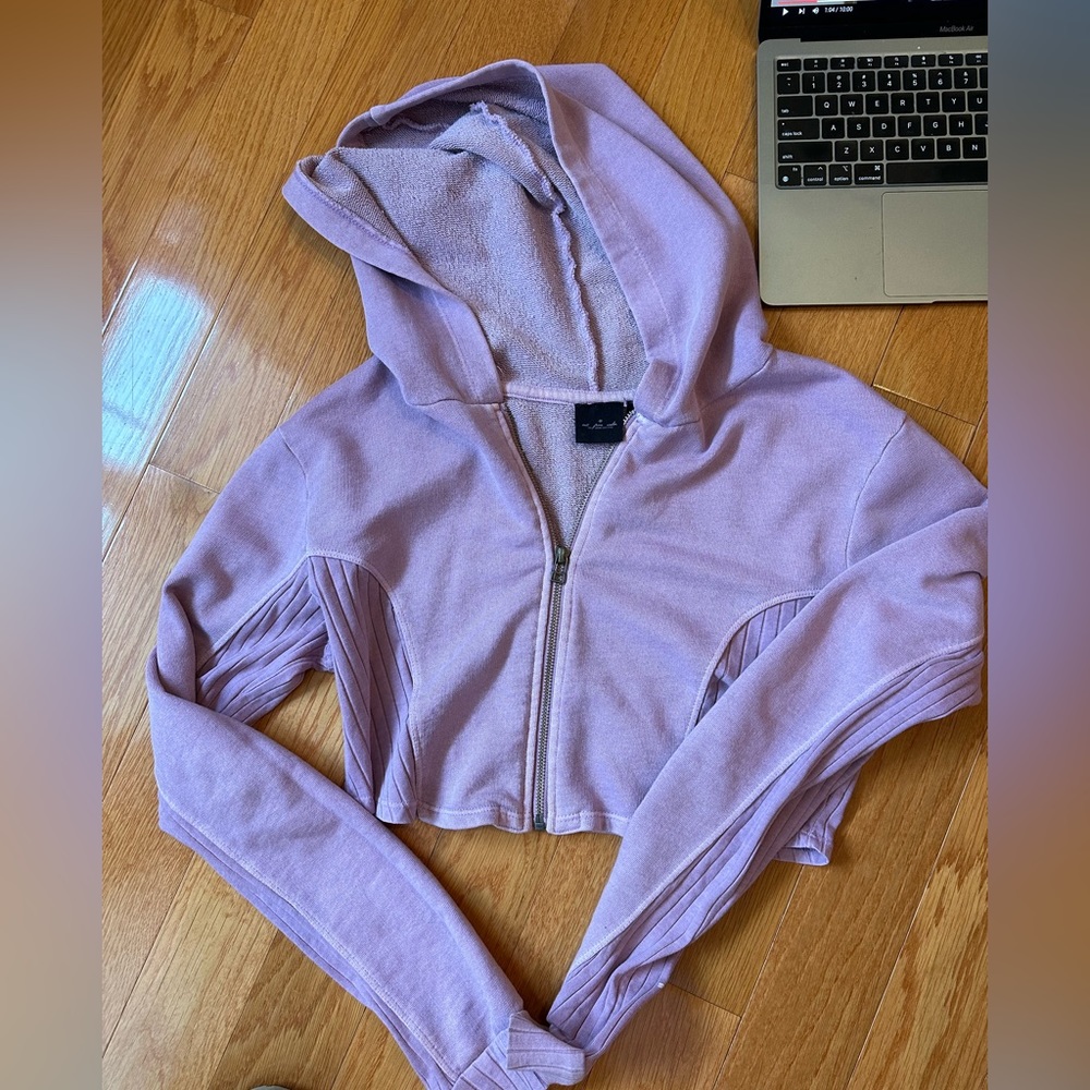 Urban outfitters cropped purple sweater